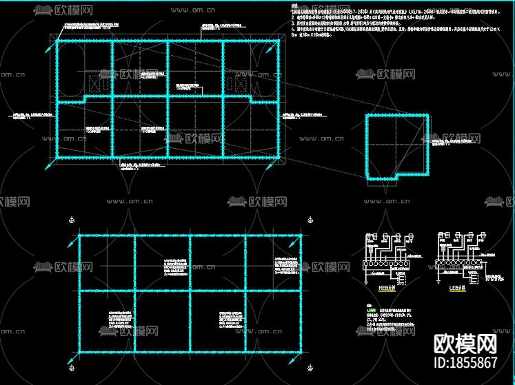 库房电气cad图库下载（渲染图6）