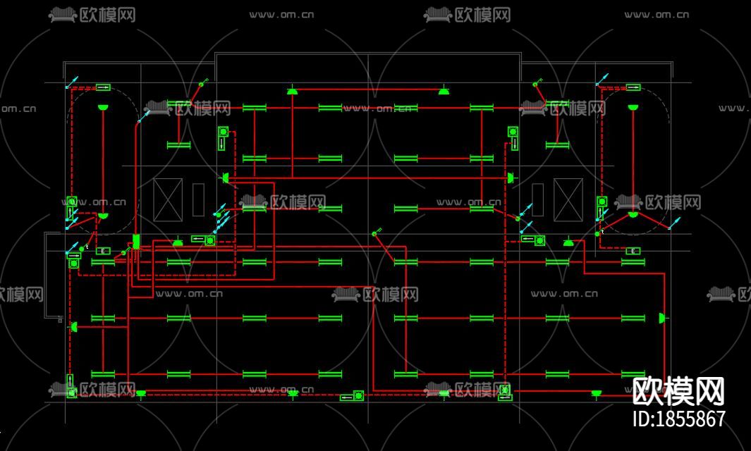 库房电气cad图库下载（渲染图3）