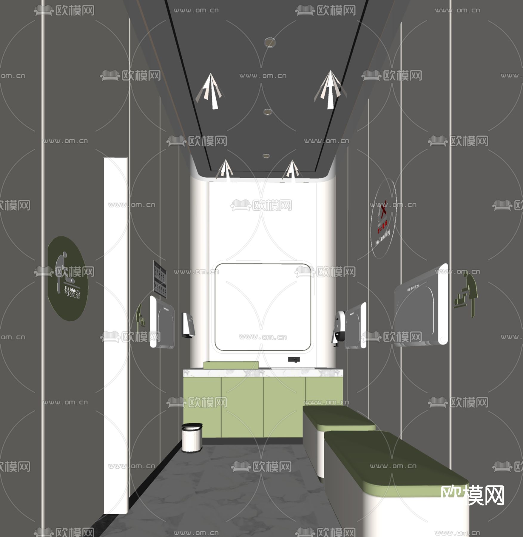 现代母婴室su模型下载（渲染图2）