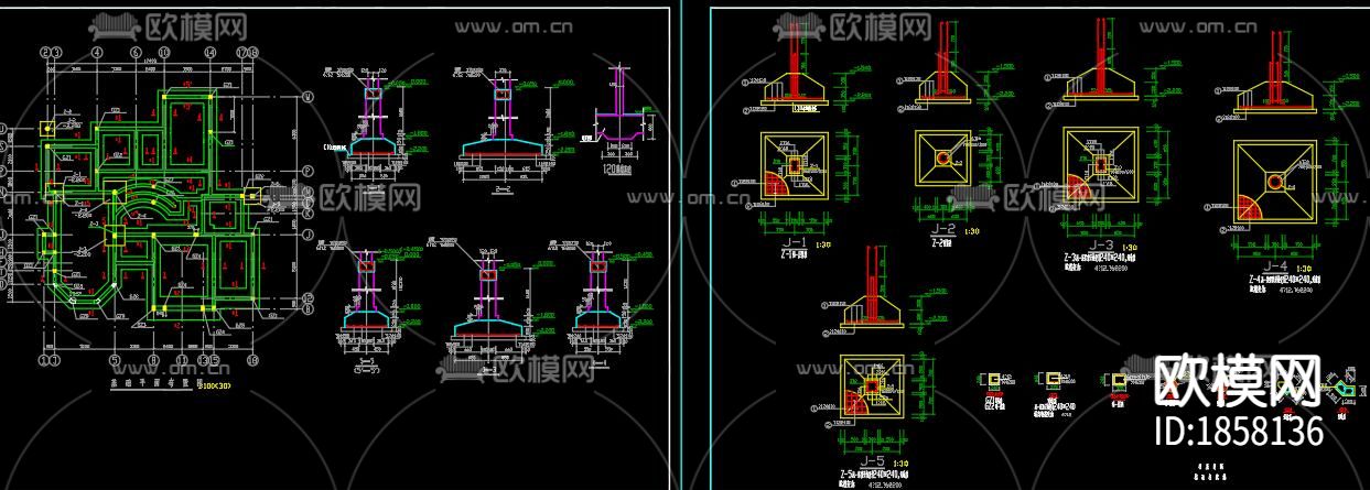 别墅cad施工图下载（渲染图8）
