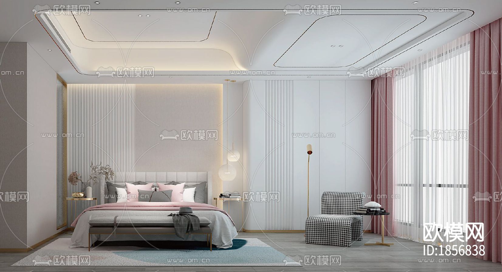 复式别墅cad平面图下载（渲染图5）