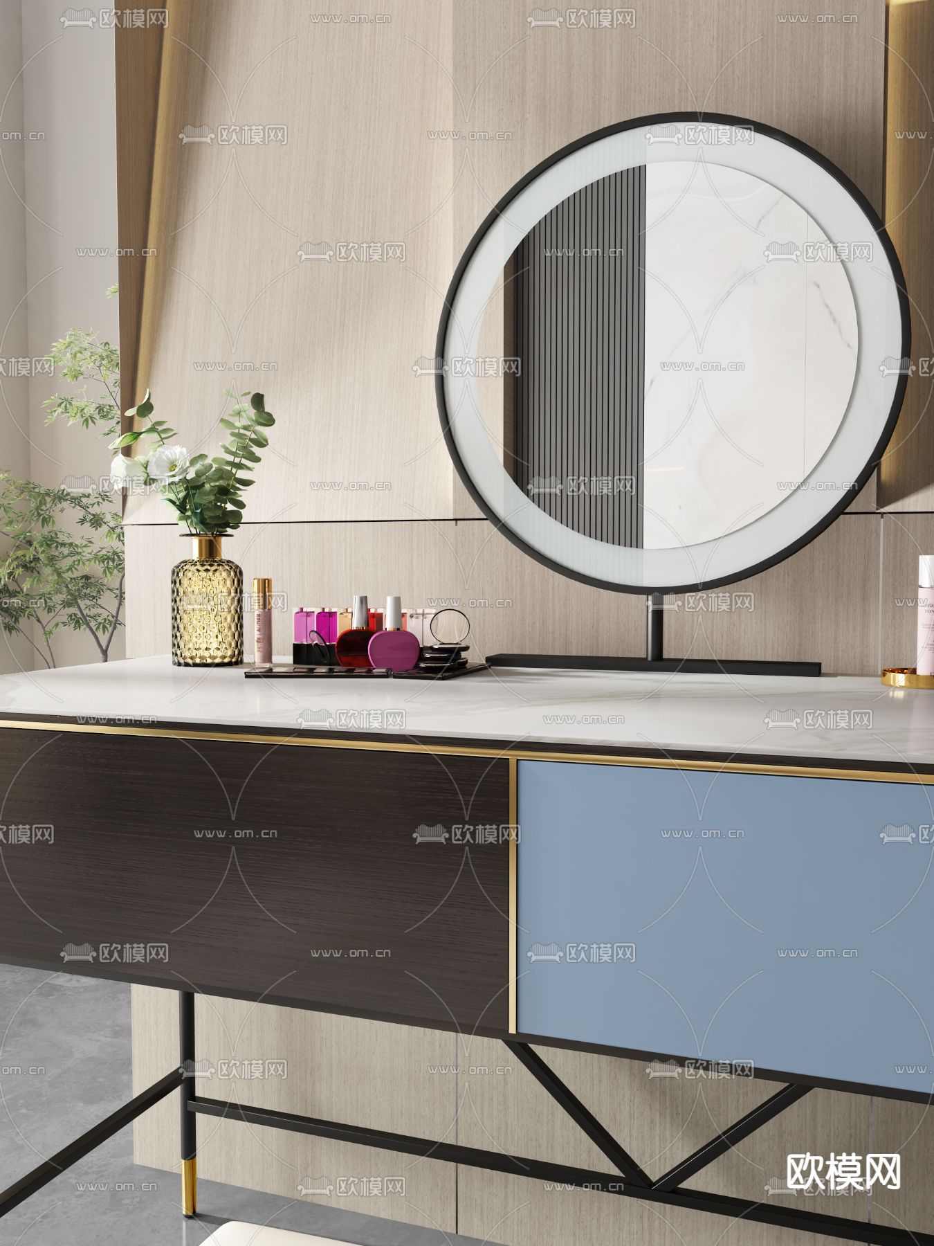现代梳妆台3d模型