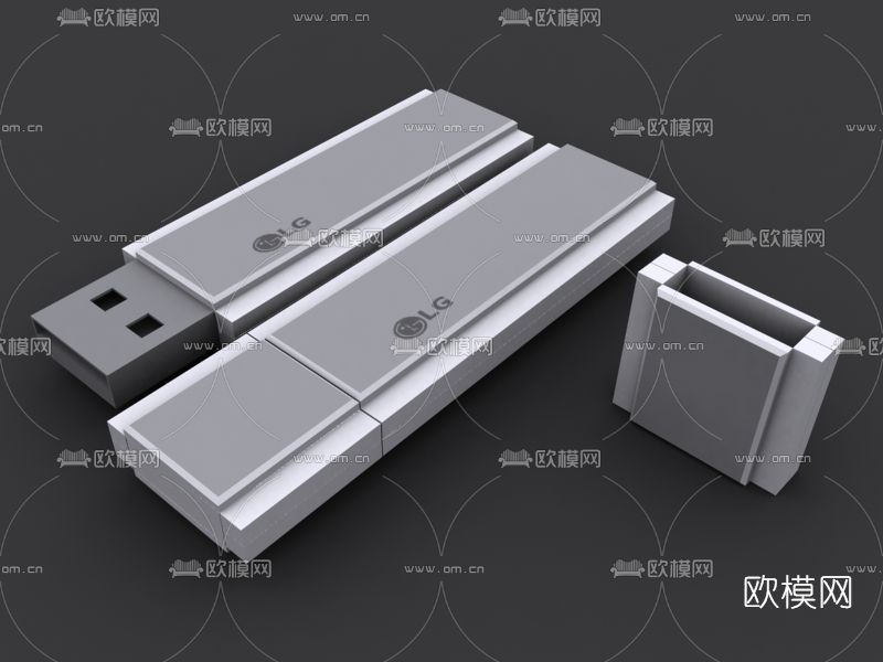 现代U盘免费3d模型下载