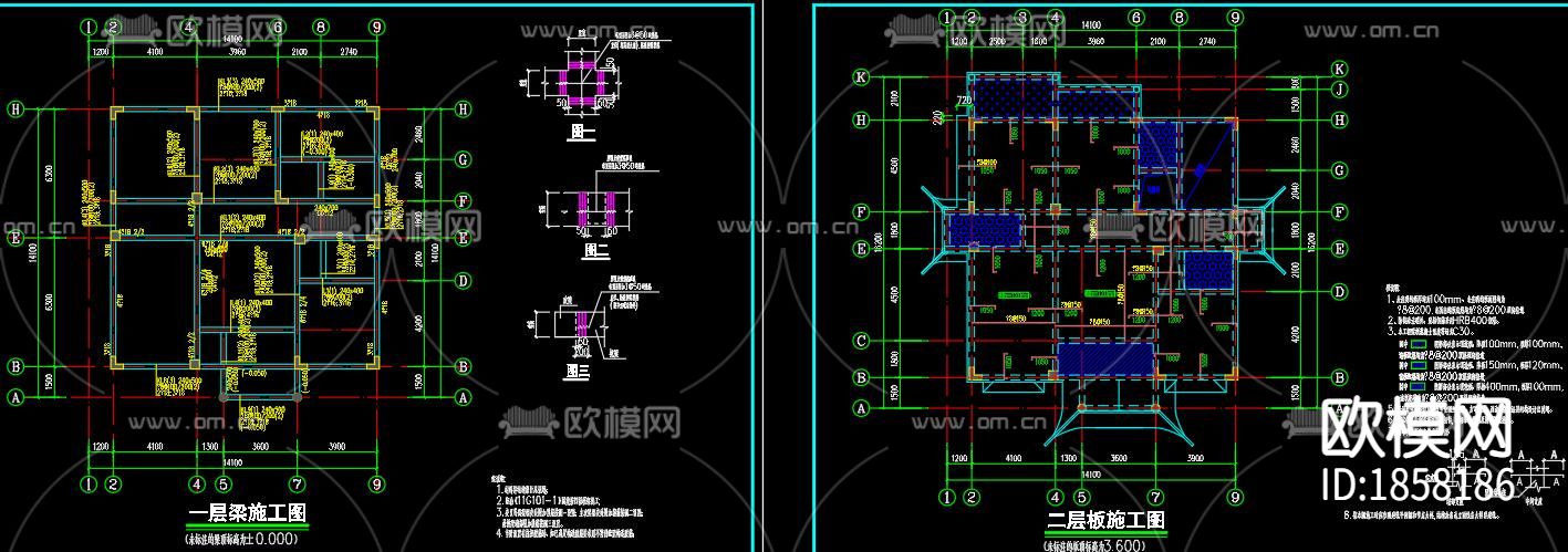 中式别墅cad施工图下载（渲染图7）