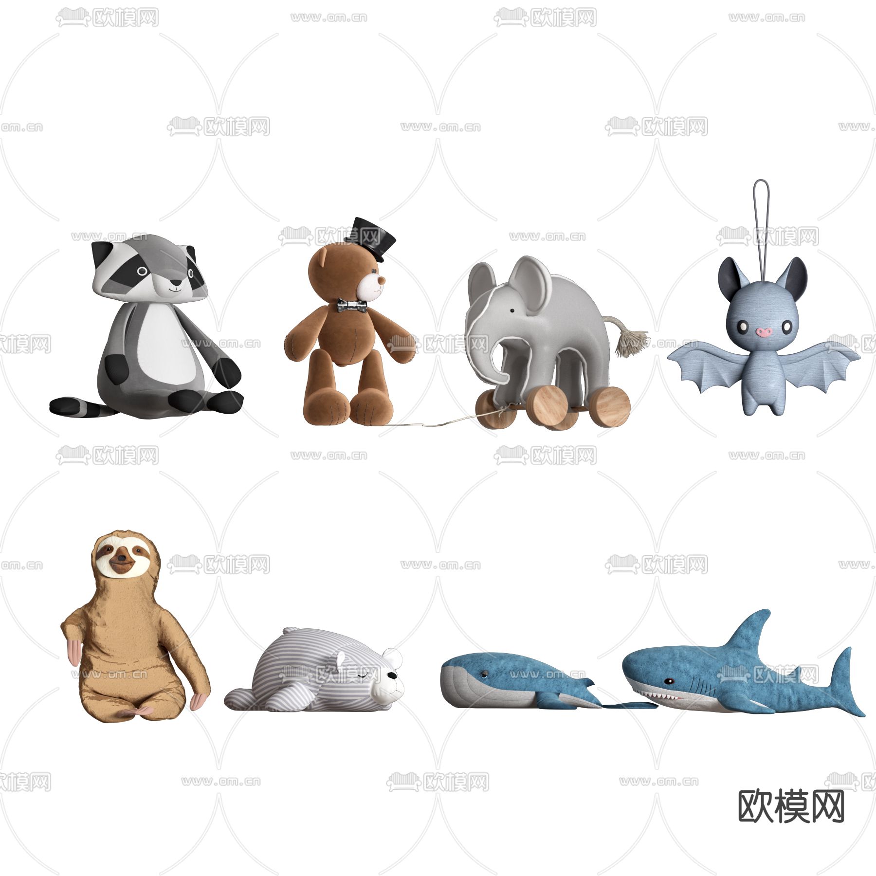 现代儿童玩具玩偶3d模型