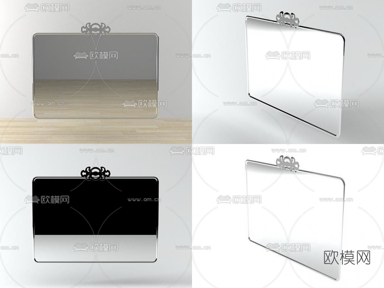现代镜子免费3d模型下载