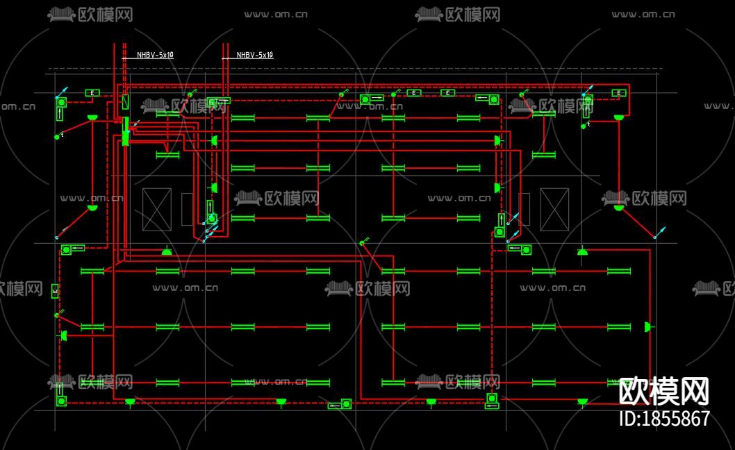库房电气cad图库下载（渲染图2）