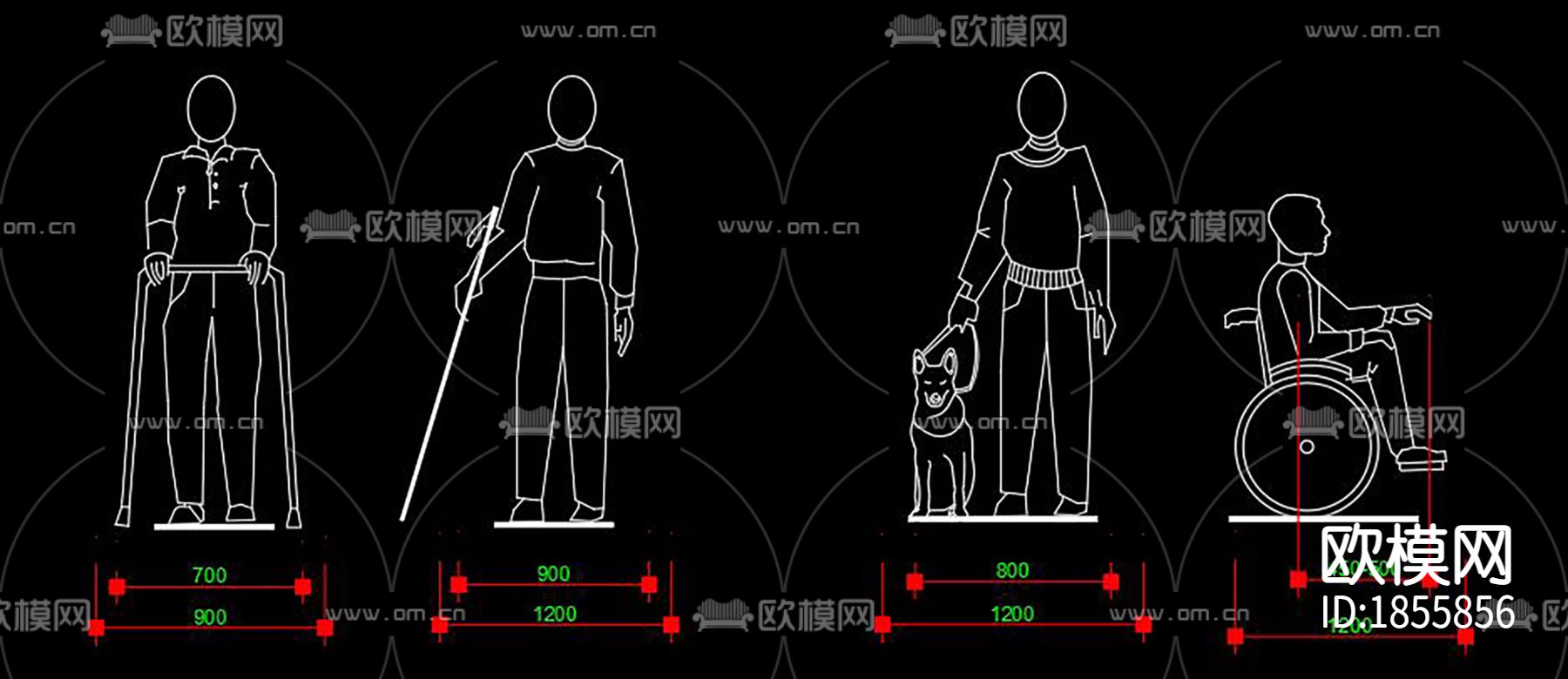残疾人轮椅节点大样下载（渲染图5）