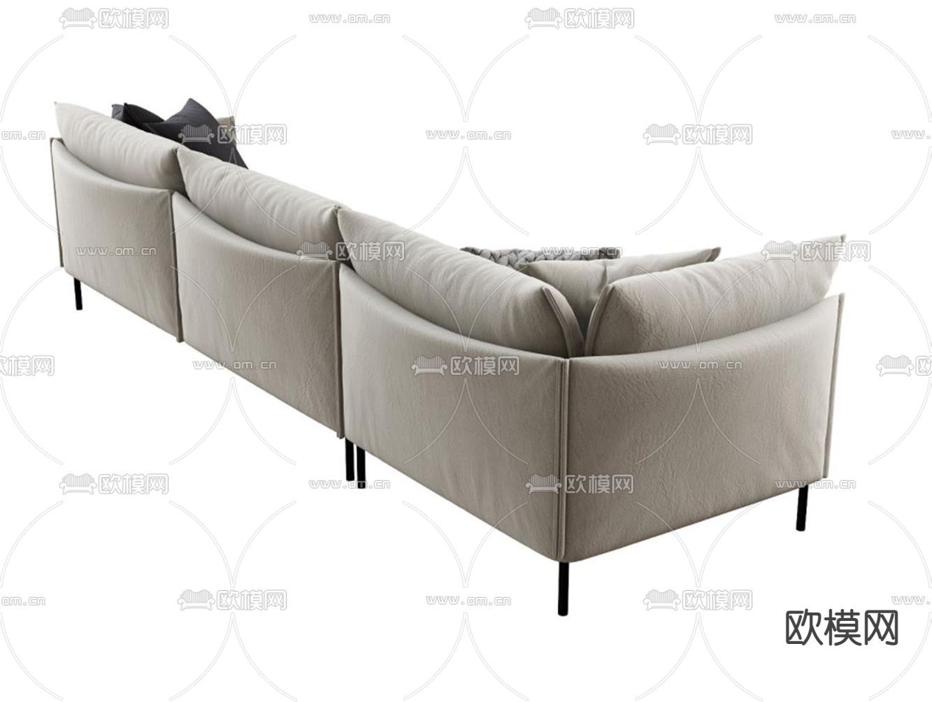 Moroso 多人沙发 三人沙发3d模型下载（渲染图2）