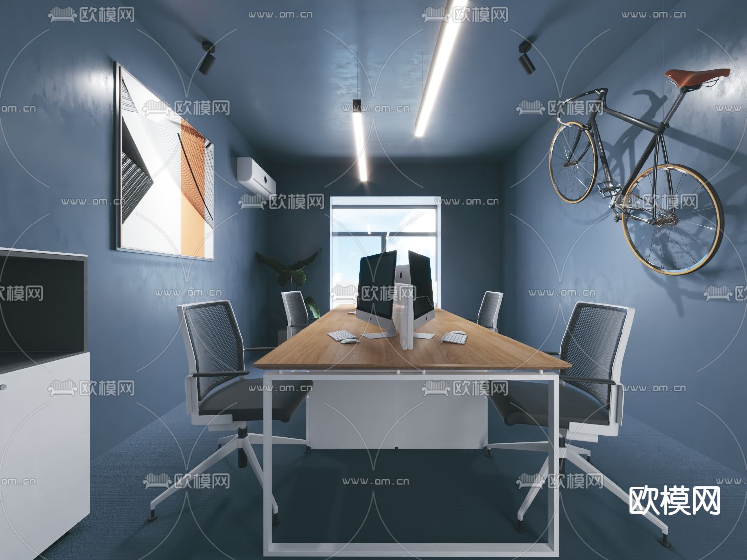 现代办公室3d模型