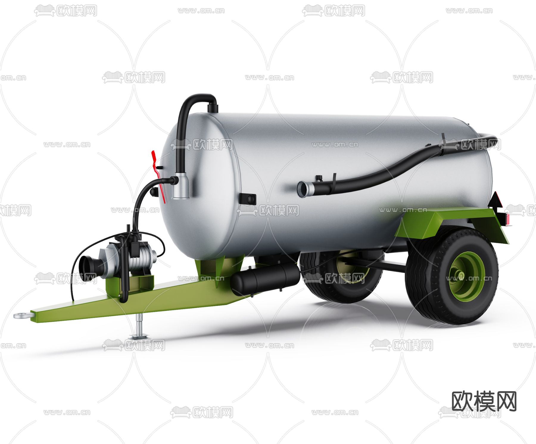 现代农场车后置挂车3d模型下载（渲染图2）