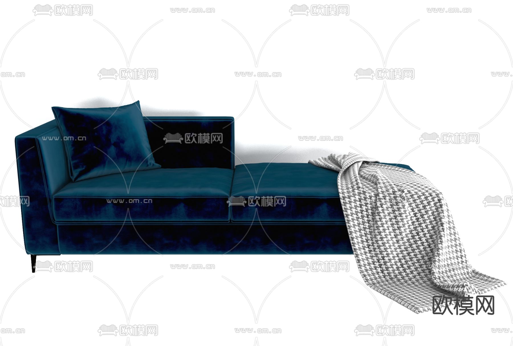 现代布艺贵妃椅免费3d模型下载