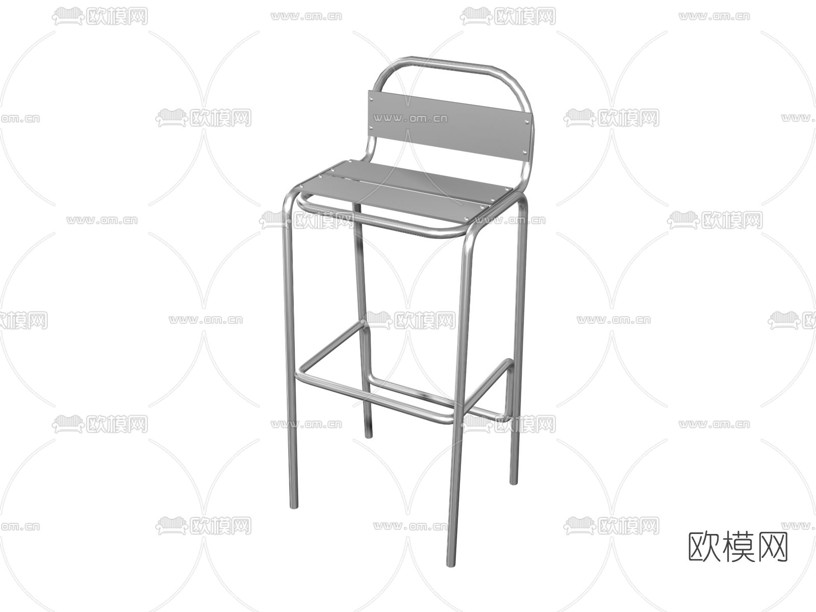 现代吧台椅免费3d模型下载