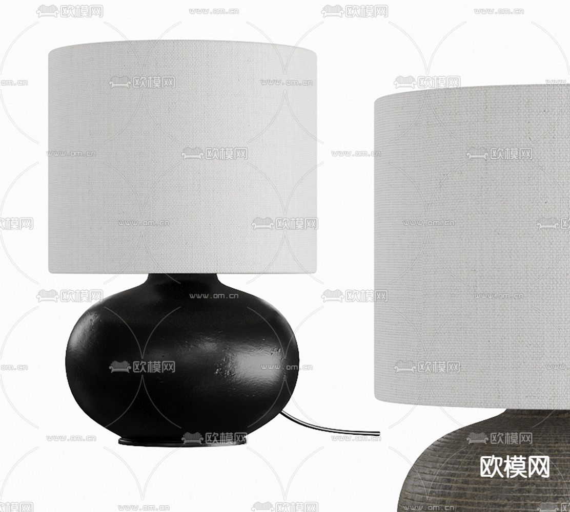 现代台灯3d模型