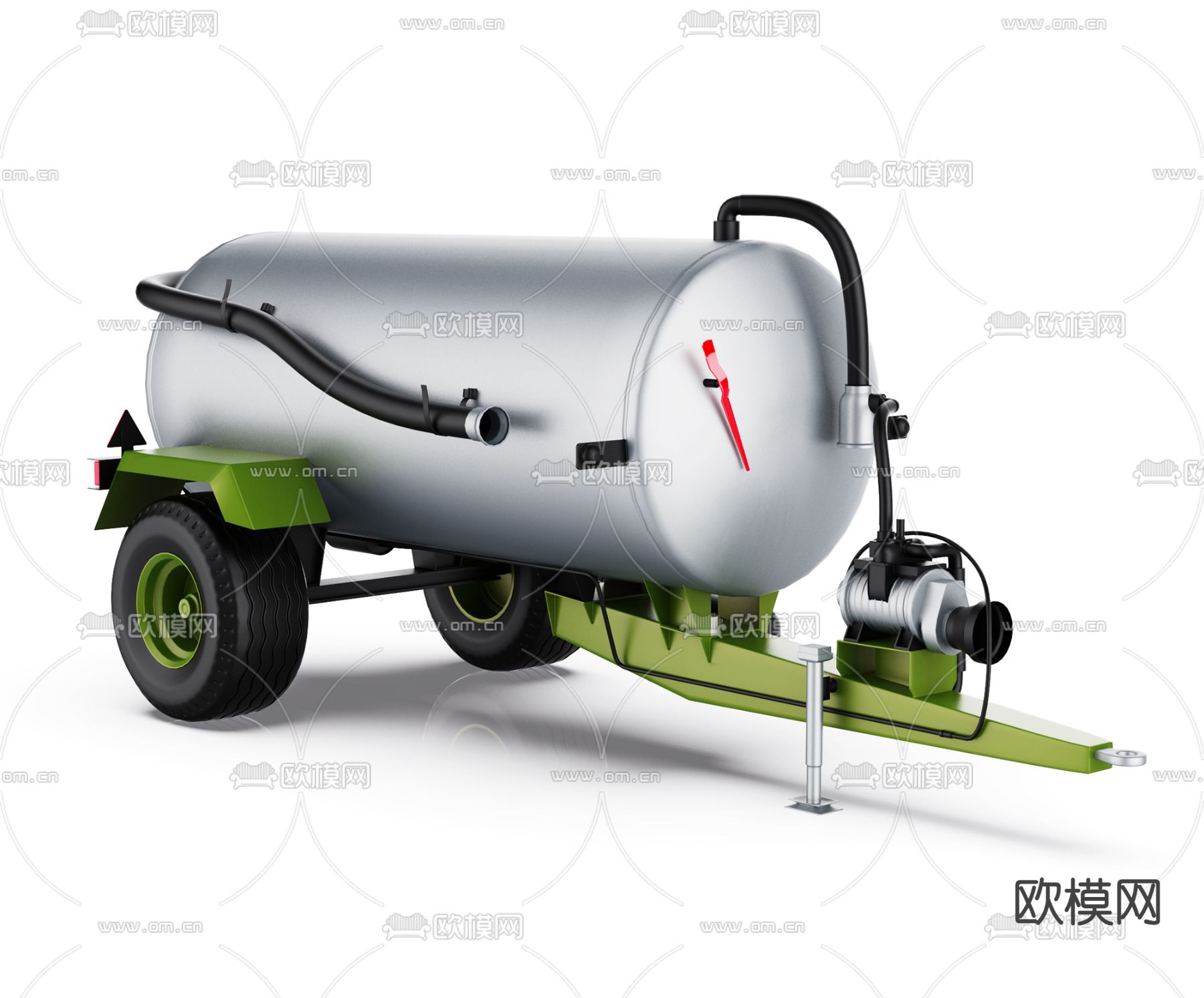 现代农场车后置挂车3d模型下载（渲染图1）