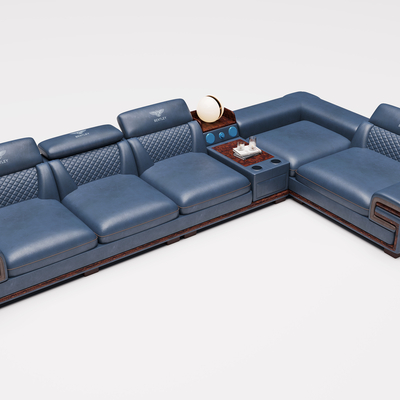 皮革转角沙发3d模型