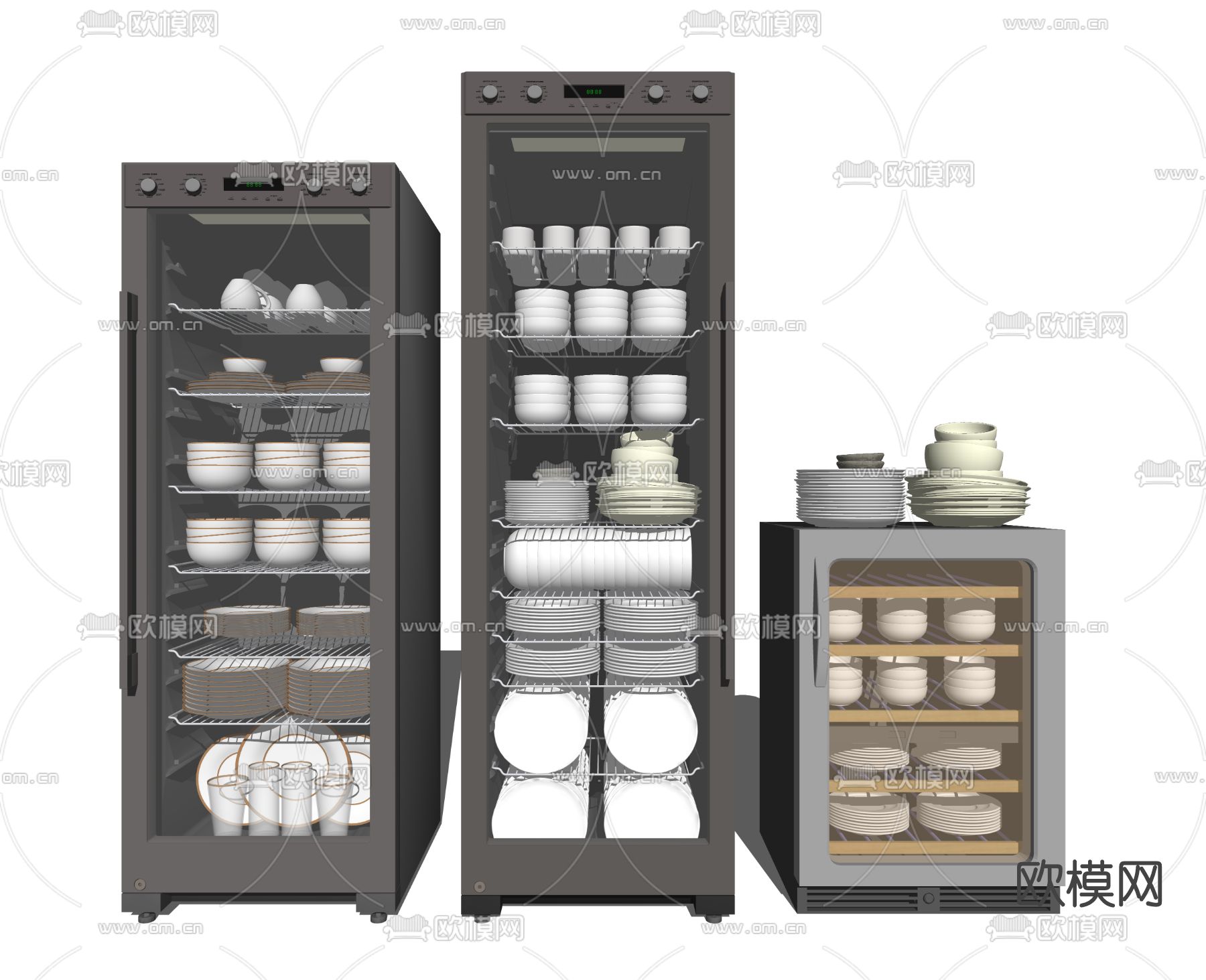 现代消毒柜洗碗柜su模型下载（渲染图2）