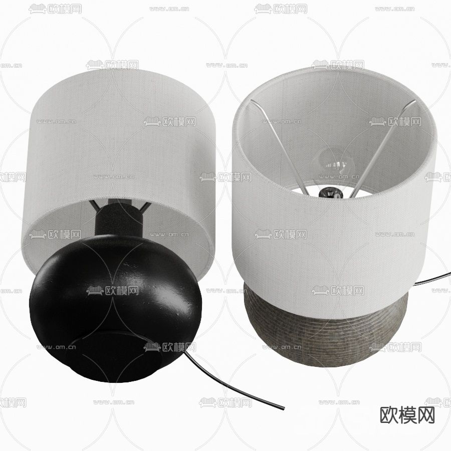 现代台灯3d模型