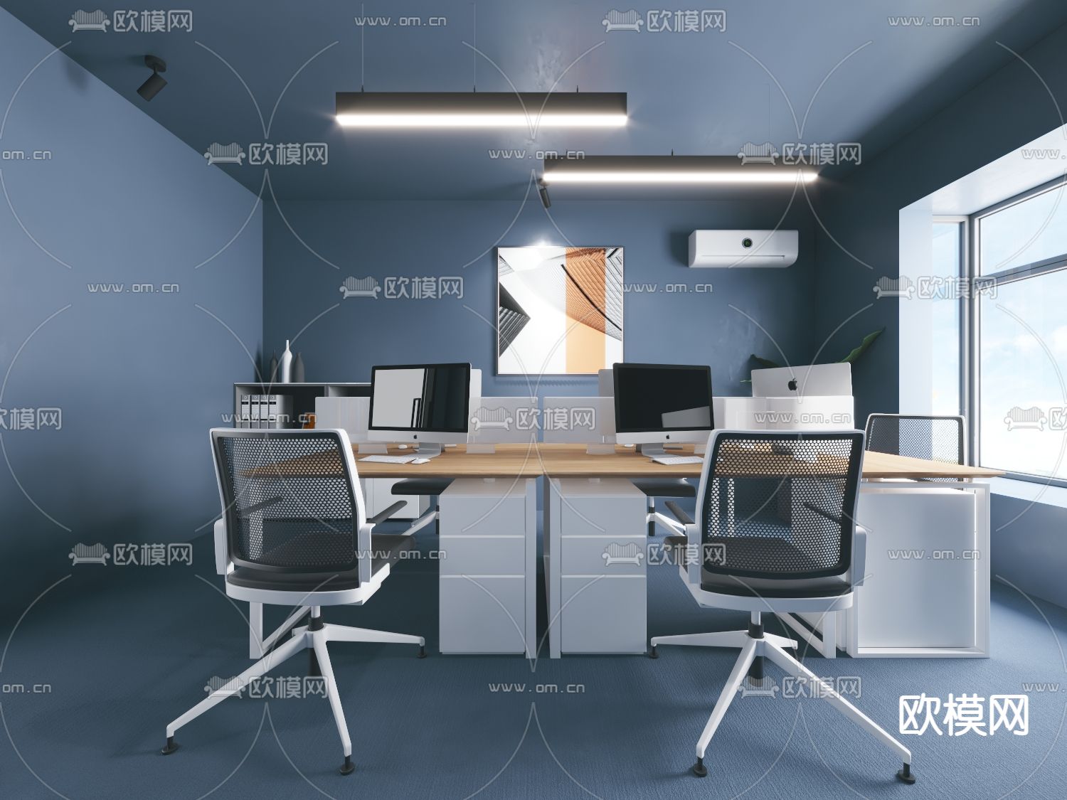 现代办公室3d模型