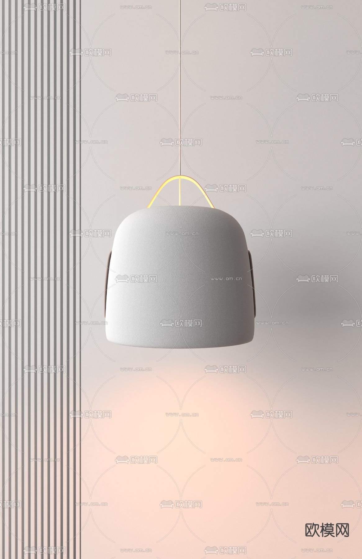 北欧落地灯吊灯组合3d模型下载（渲染图4）