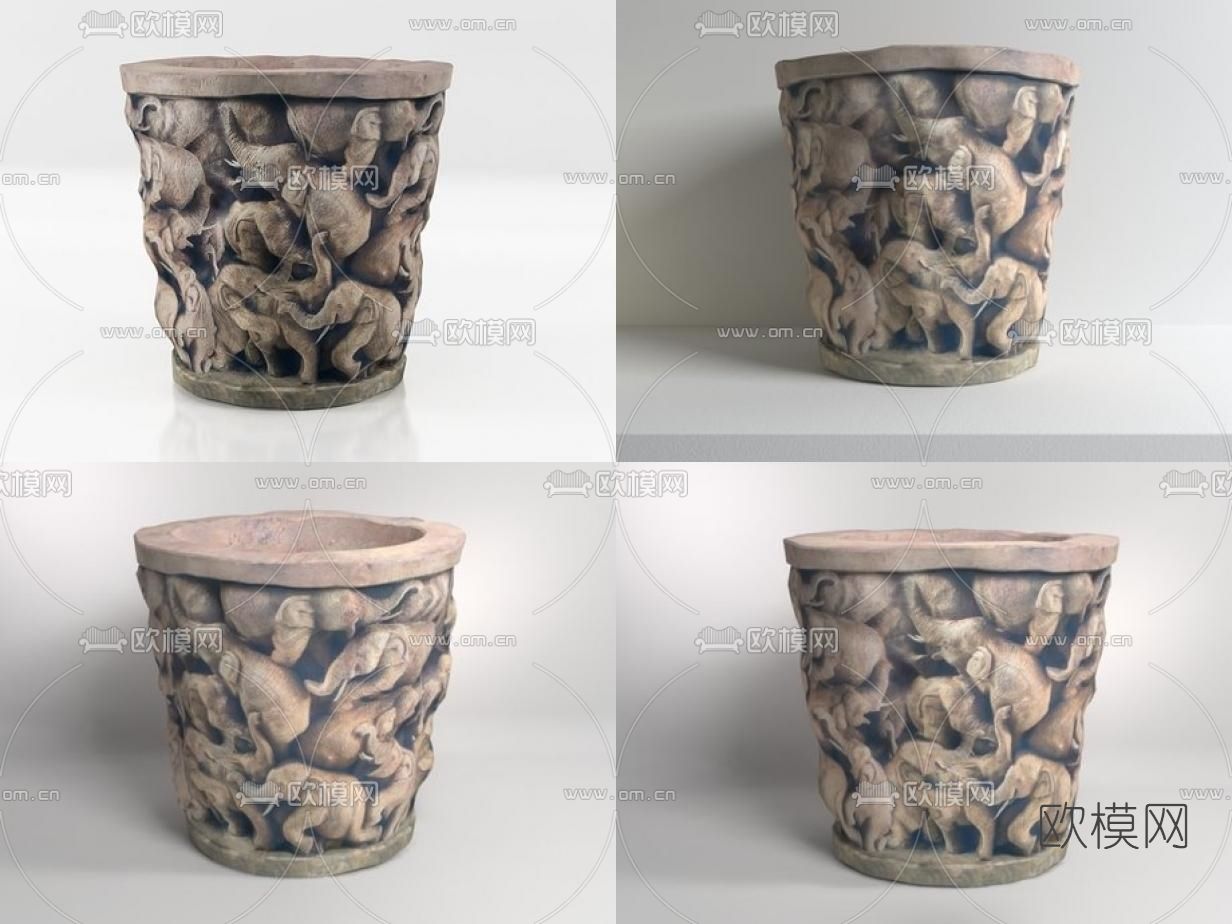 东南亚陶瓷免费3d模型下载