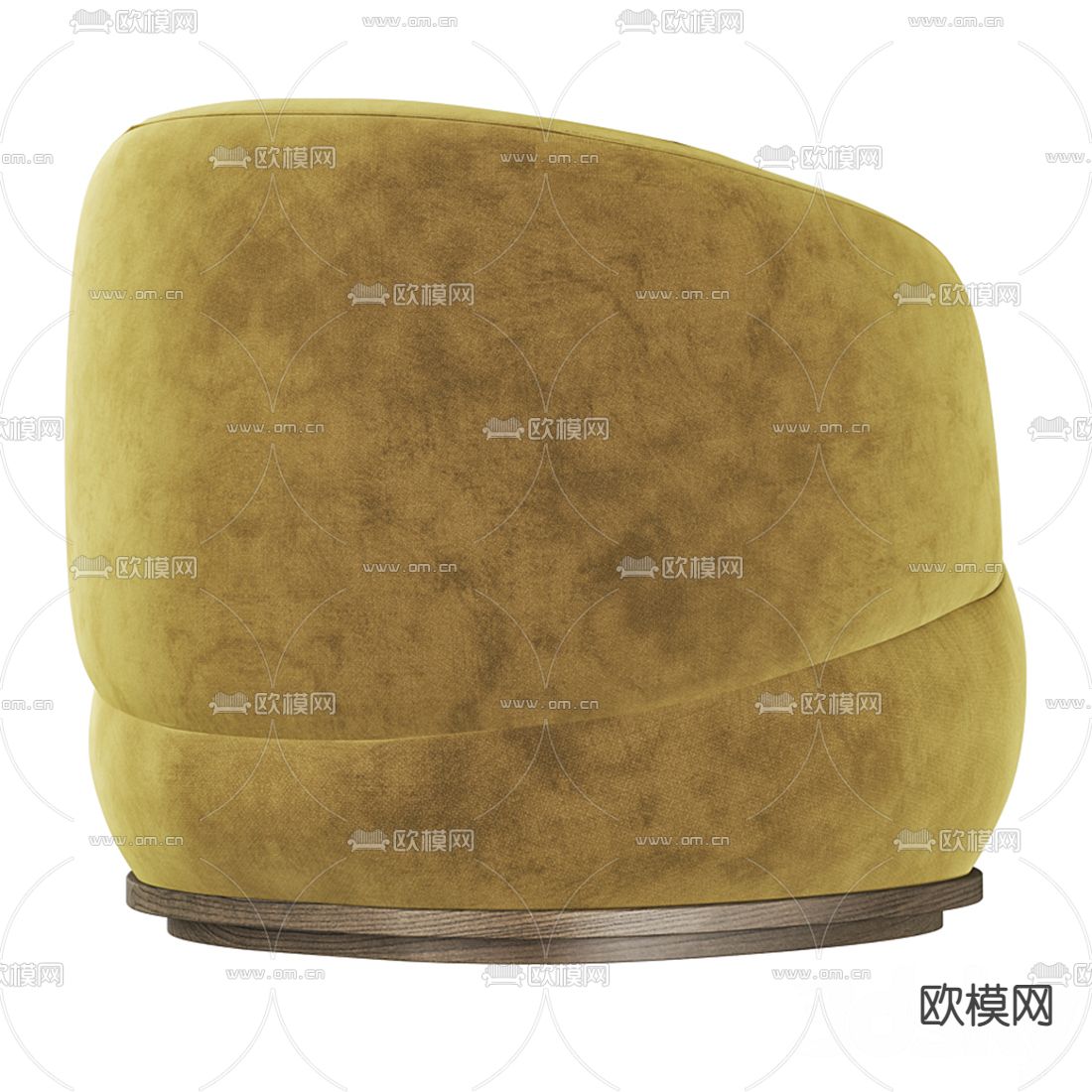现代绒布单人沙发3d模型