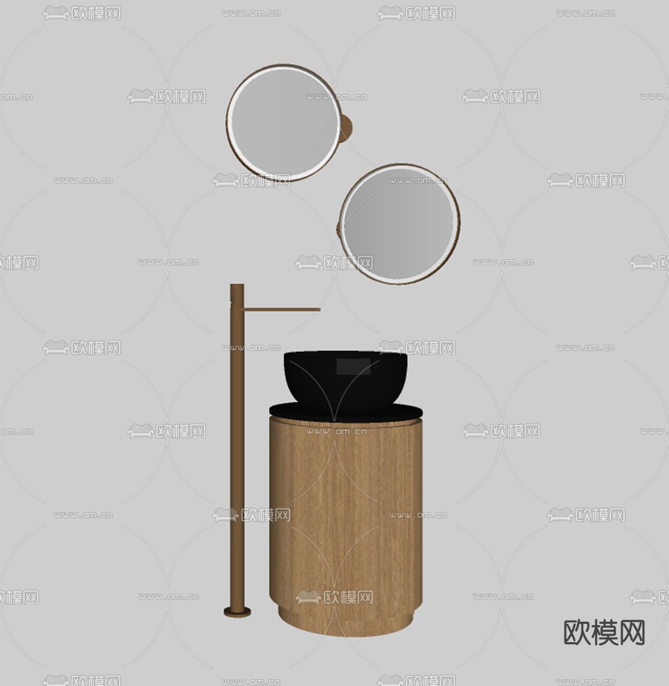 现代洗手台su模型