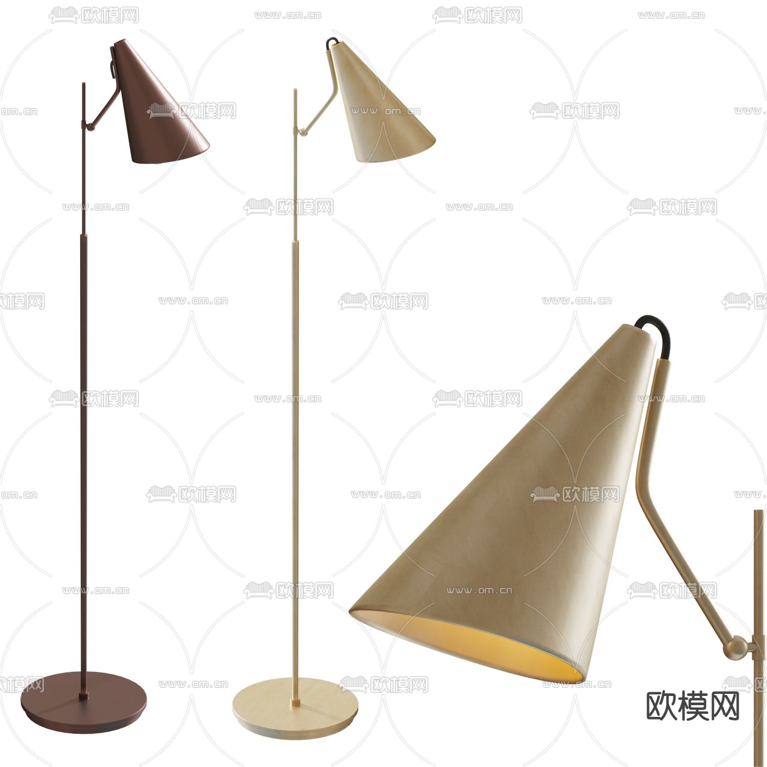 现代简约落地灯3d模型下载