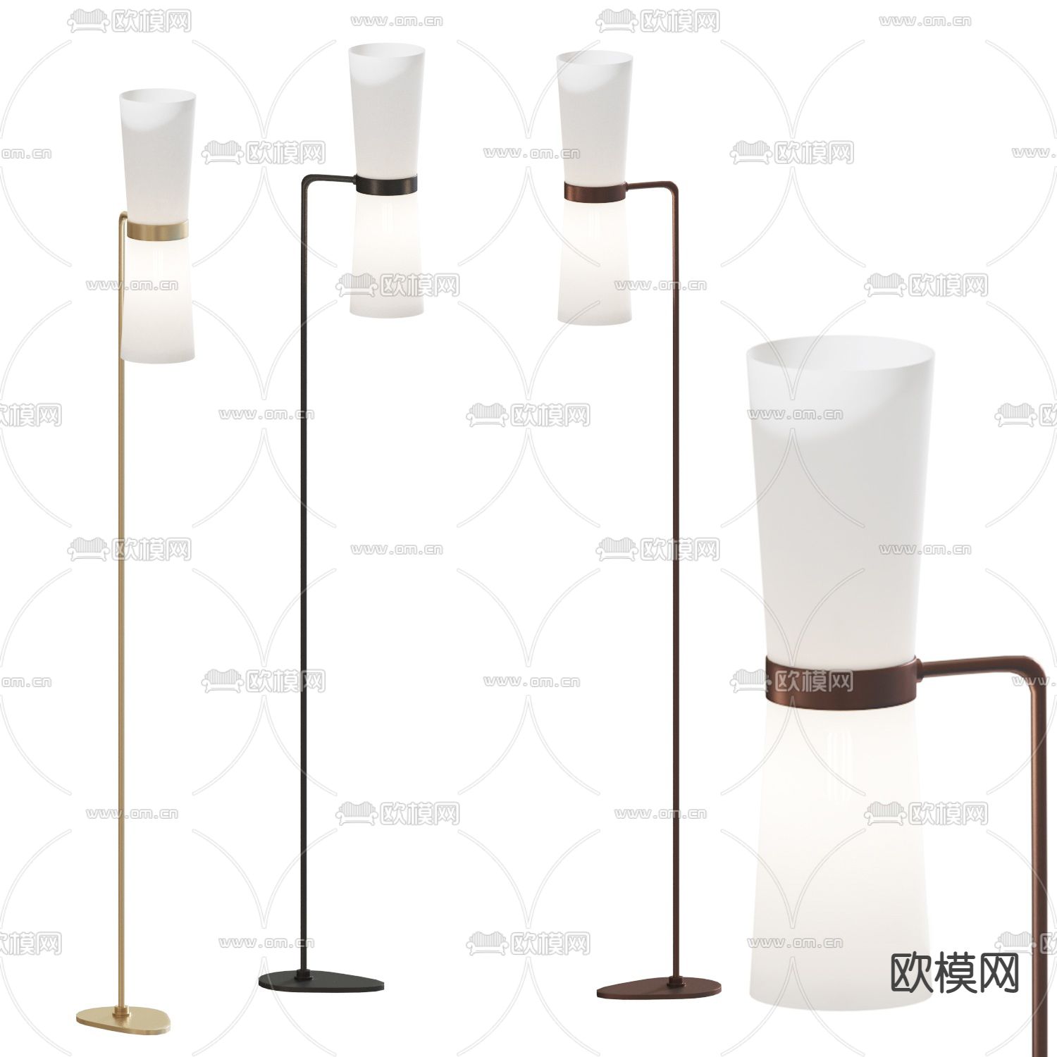 现代简约落地灯3d模型下载