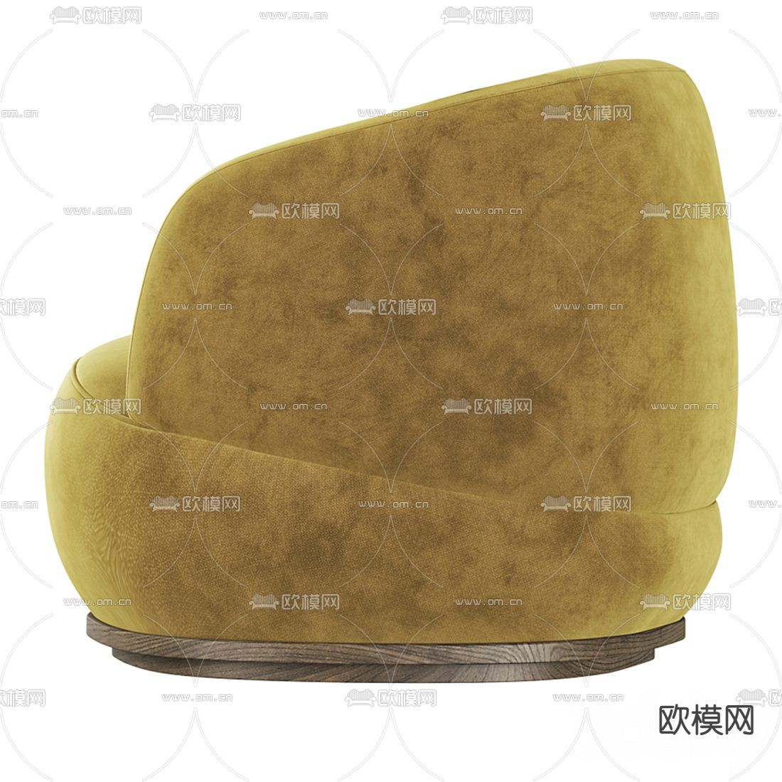 现代绒布单人沙发3d模型