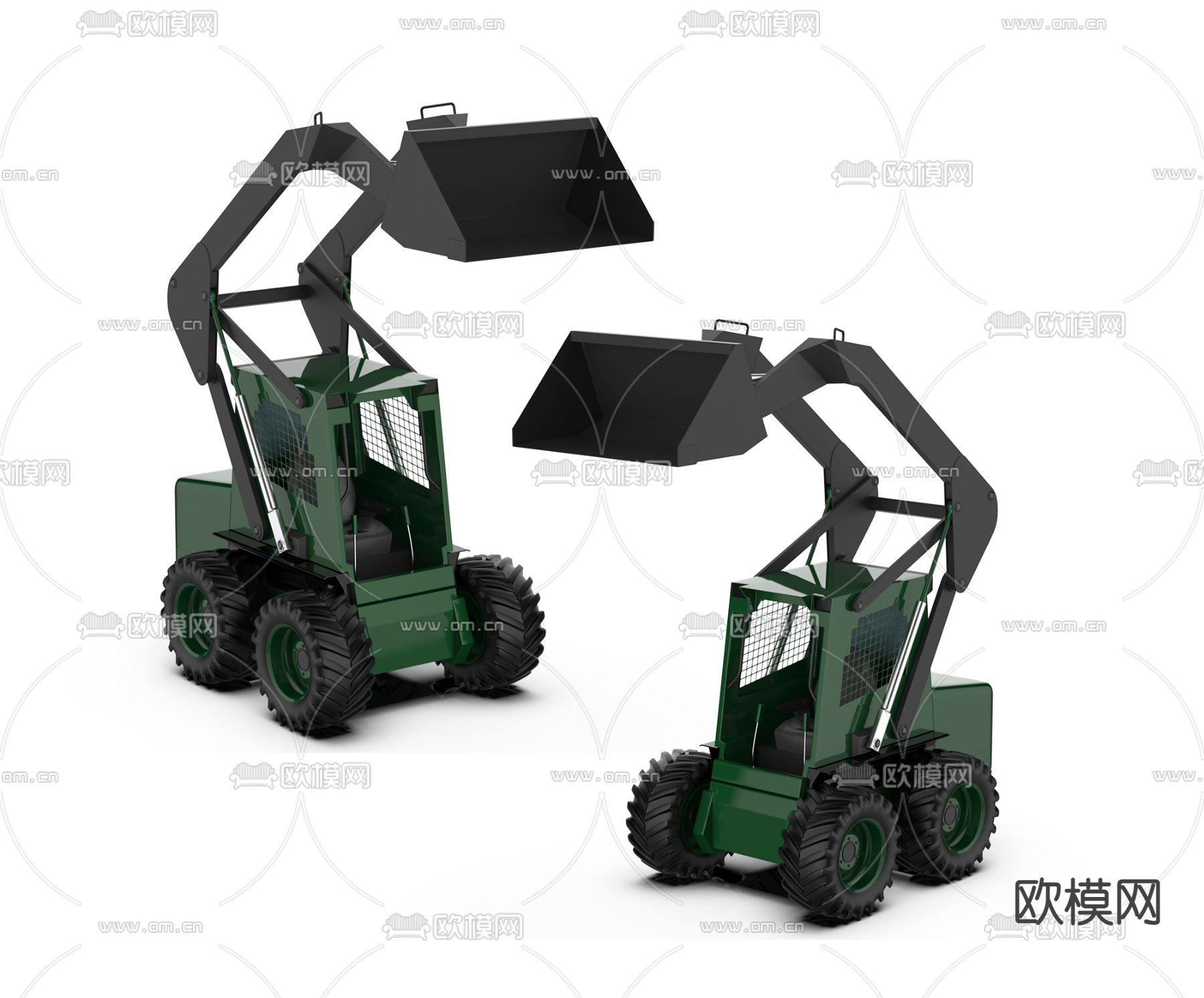 现代工业设备铲车3d模型