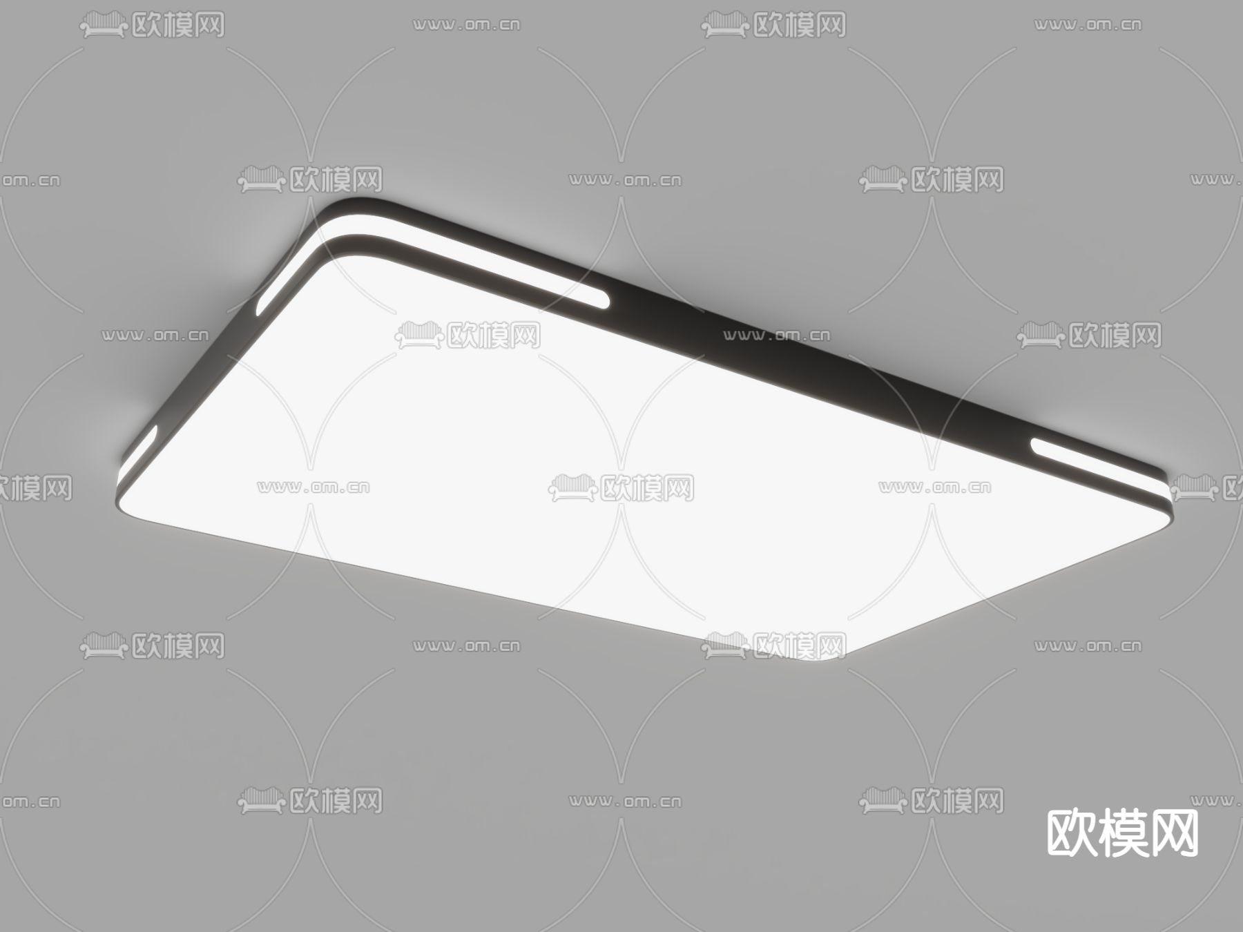 现代吸顶灯3d模型下载（渲染图2）