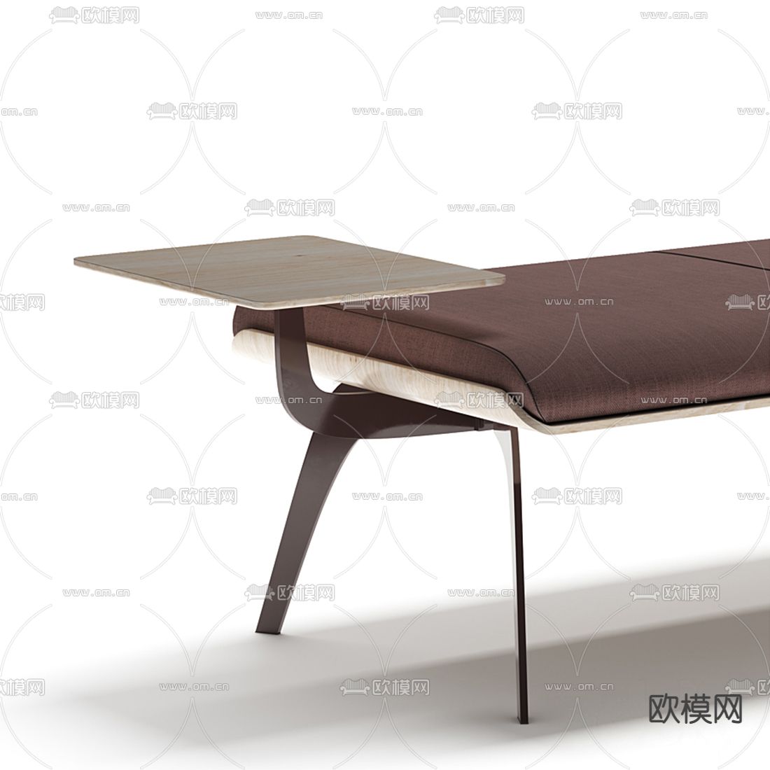 现代布艺脚踏3d模型