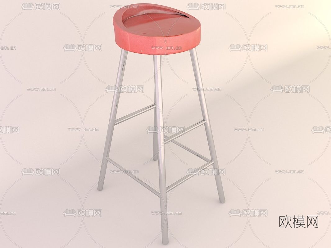 现代吧台椅免费3d模型下载