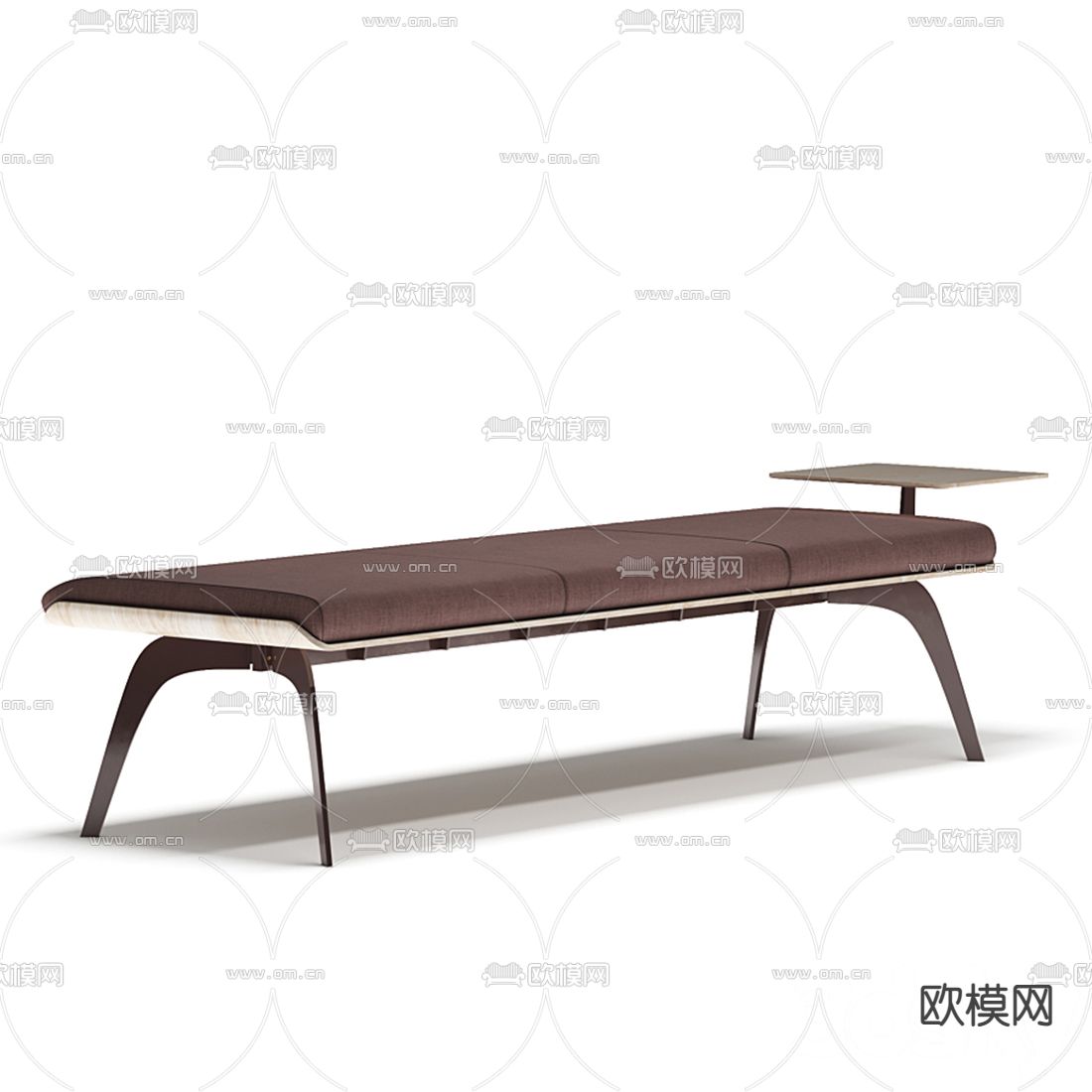 现代布艺脚踏3d模型