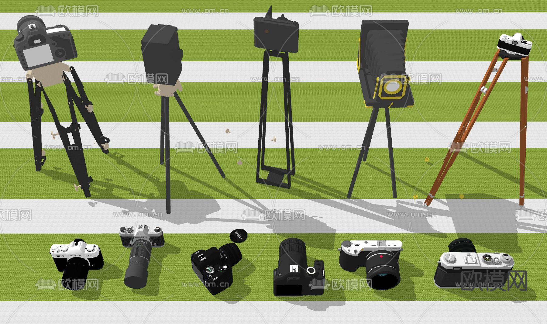 现代照相机su模型下载