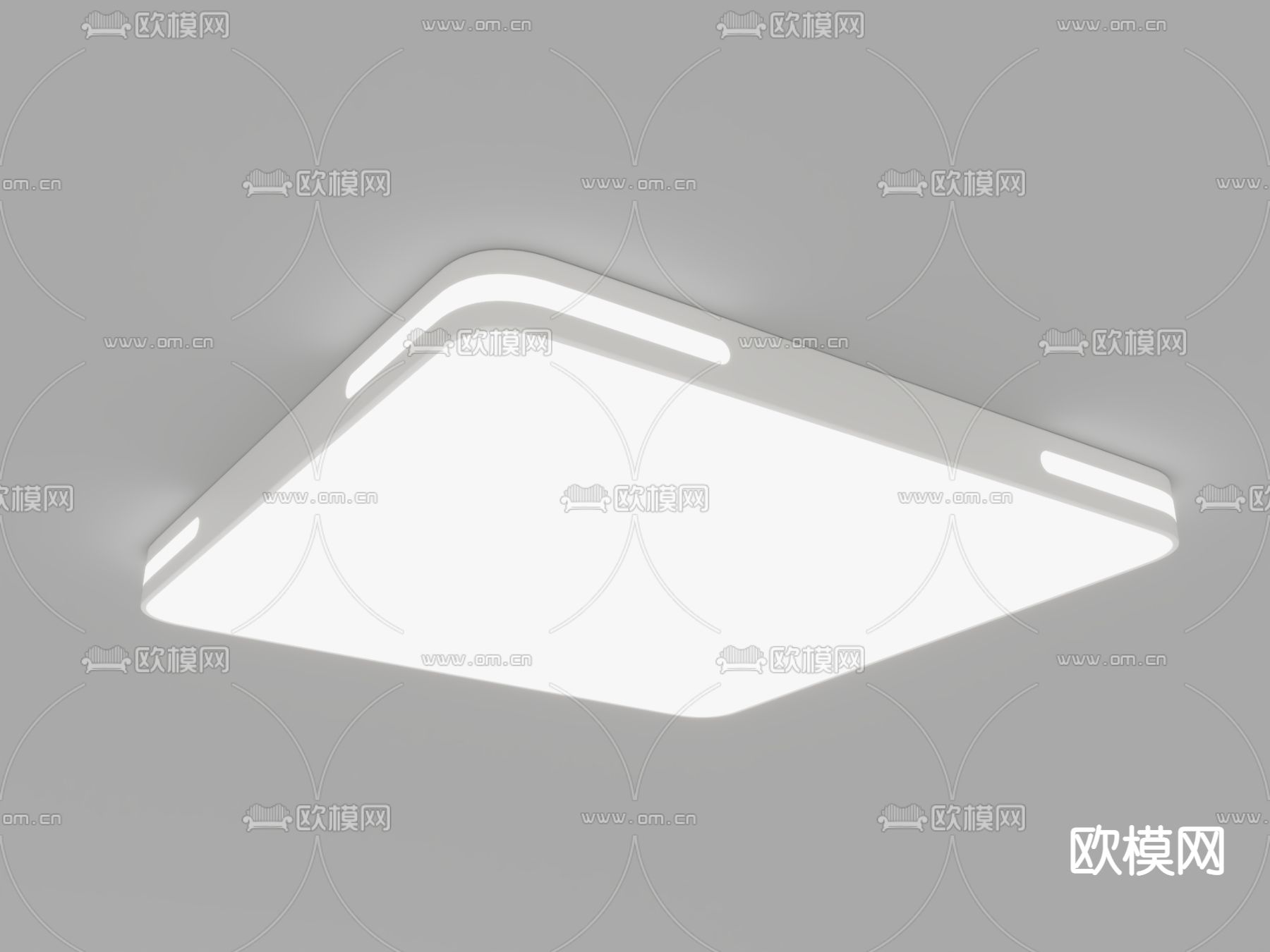 现代吸顶灯3d模型下载（渲染图3）