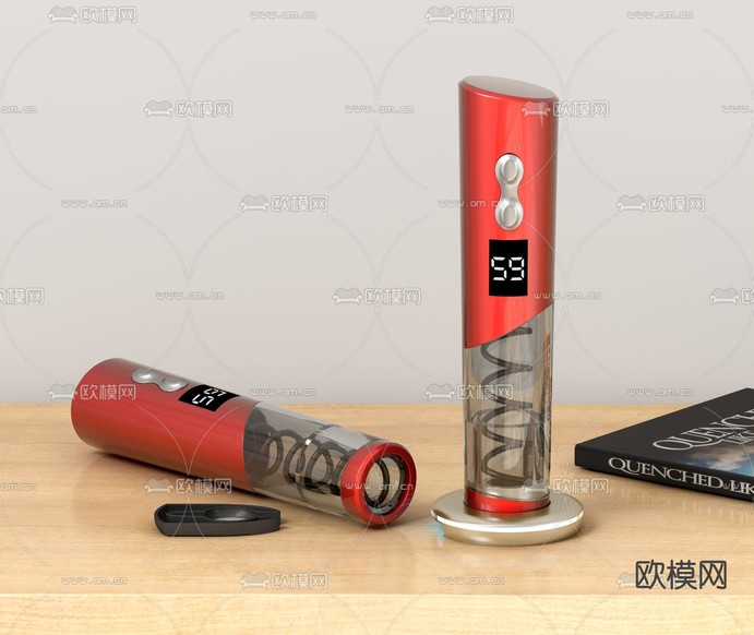 现代红酒起子开瓶器3d模型下载