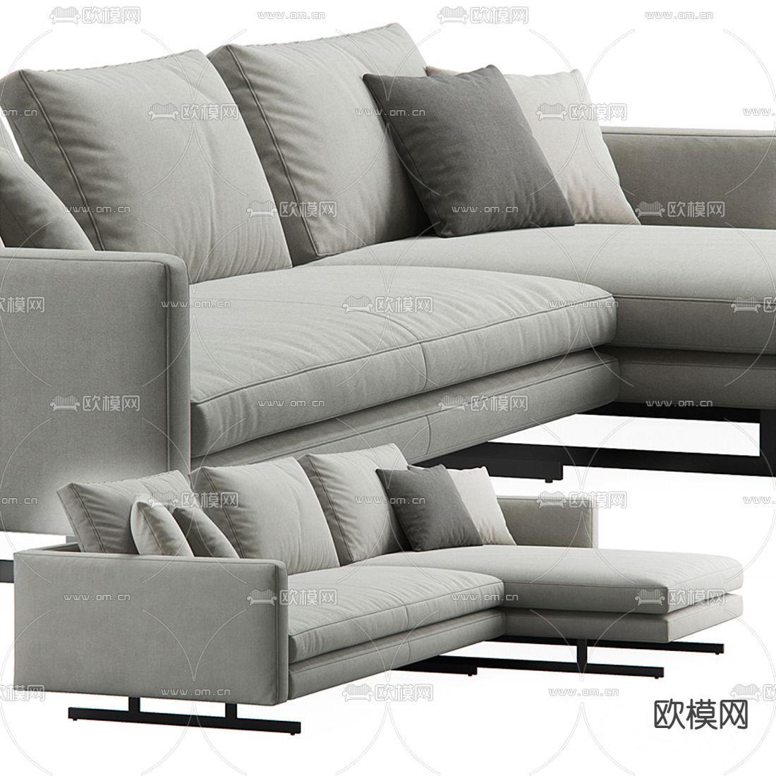 Arketipo 转角沙发3d模型下载（渲染图2）