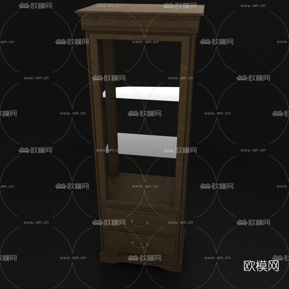 美式装饰柜免费3d模型下载