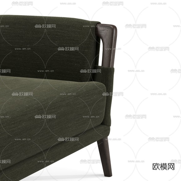 现代布艺双人沙发3d模型下载(渲染图2)