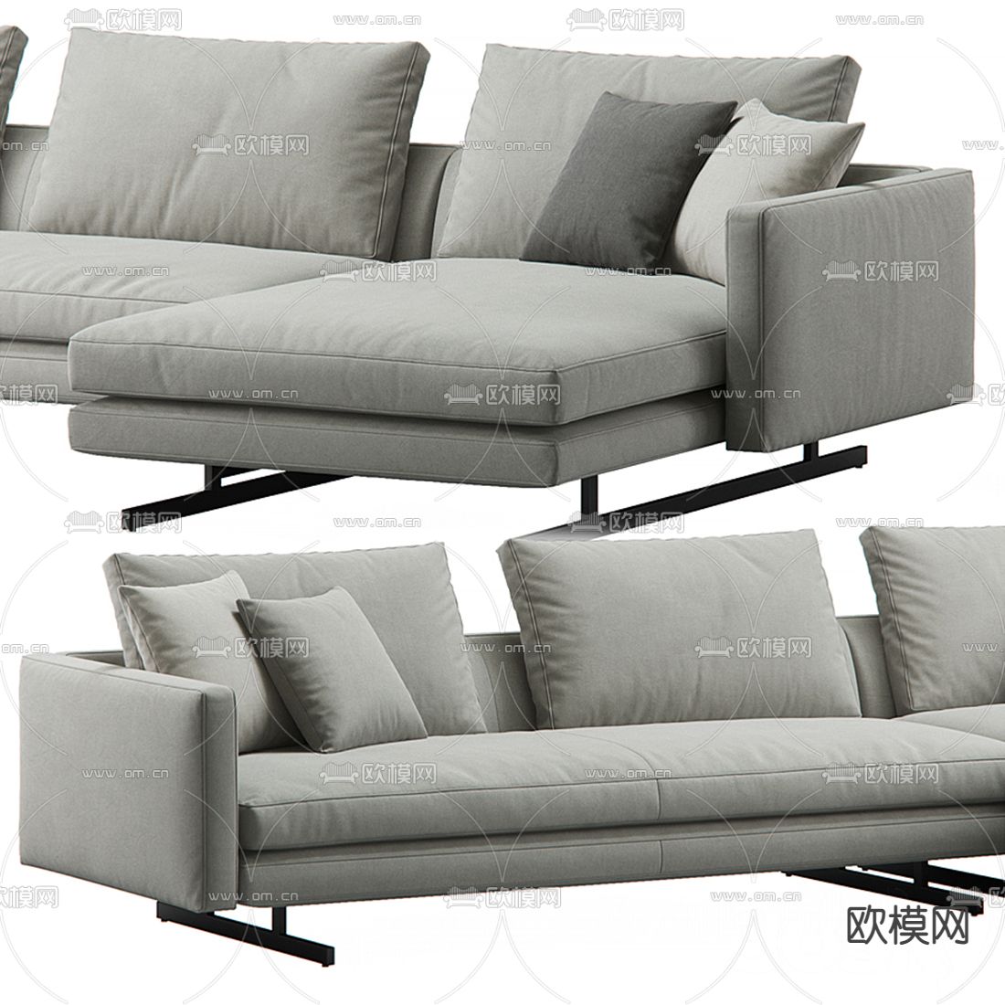 Arketipo 转角沙发3d模型下载（渲染图3）