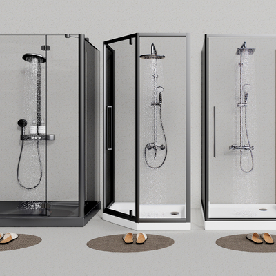  现代淋浴间su模型 