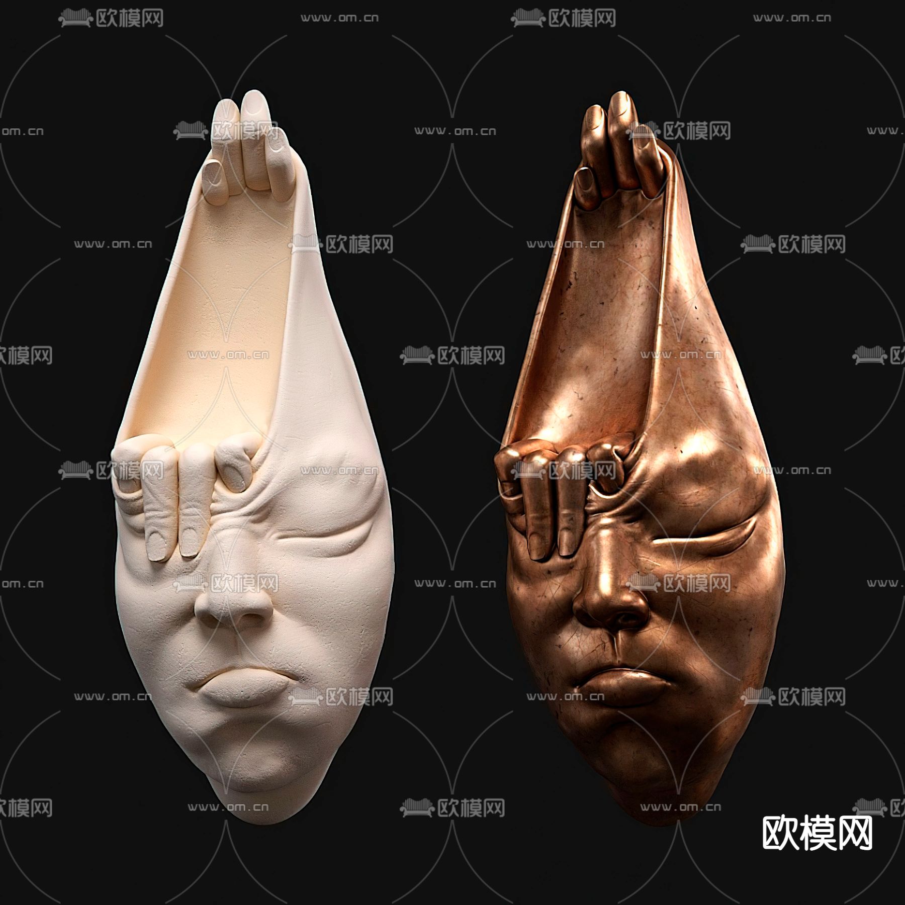 现代艺术雕塑3d模型