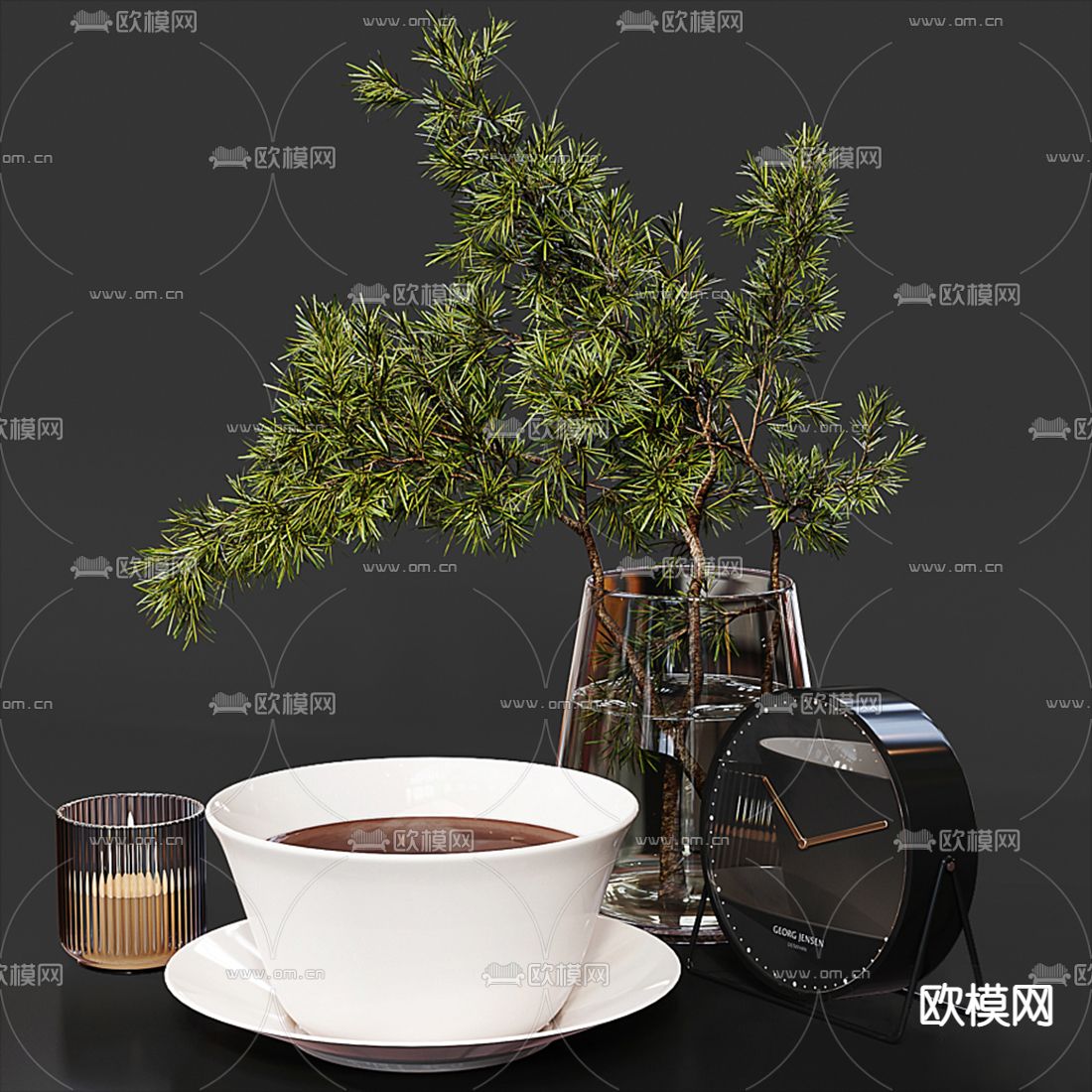 现代茶具茶壶花瓶3d模型