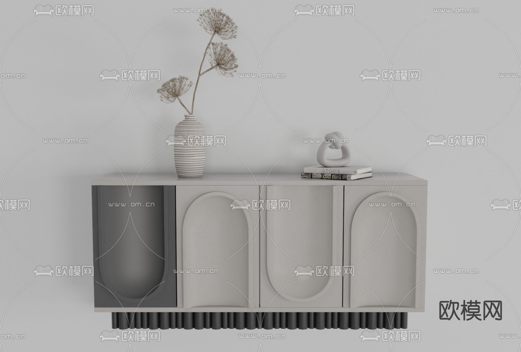 侘寂边柜免费3d模型下载