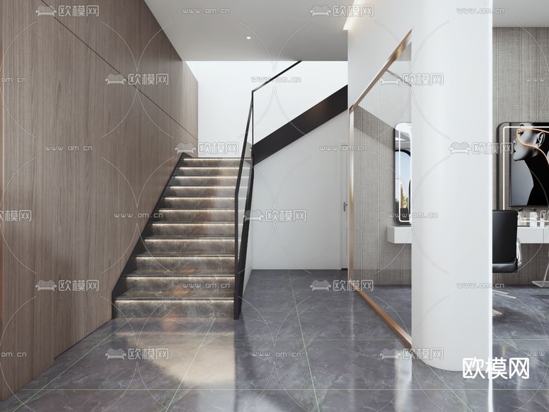 现代美容美发店3d模型下载(渲染图4)