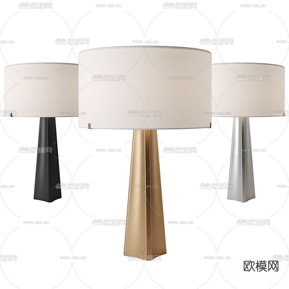 现代金属台灯3d模型