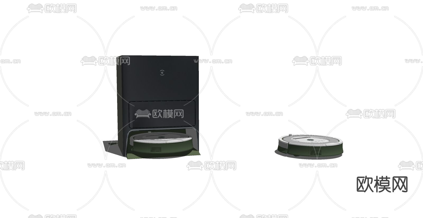 现代扫地机器人su模型下载（渲染图2）