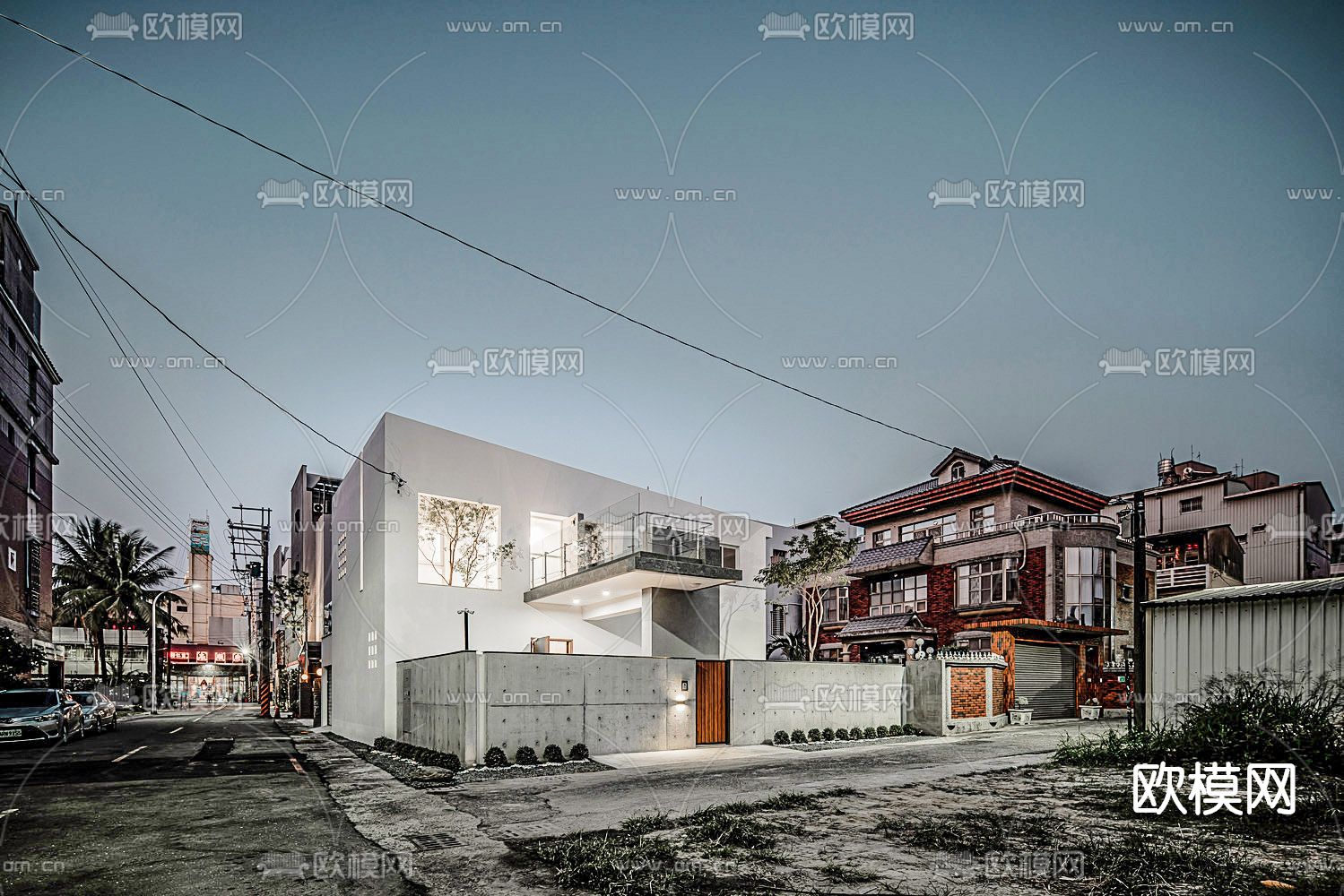现代别墅外观su模型